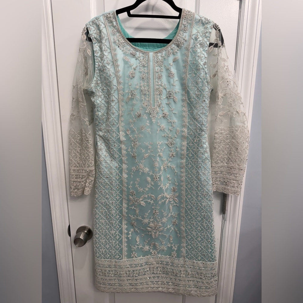 Tiffany Blue Salwar Kameez / Indian Dress